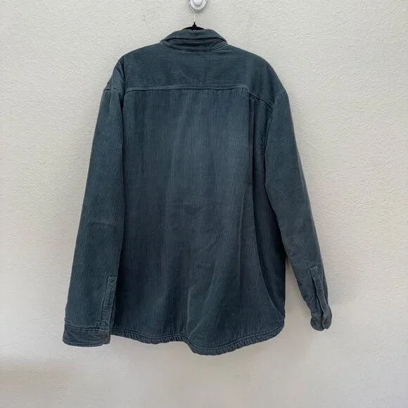 LL Bean 1912 Heritage Sherpa Lined Corduroy Snap Shirt Jac 511554 Mens size XXXL